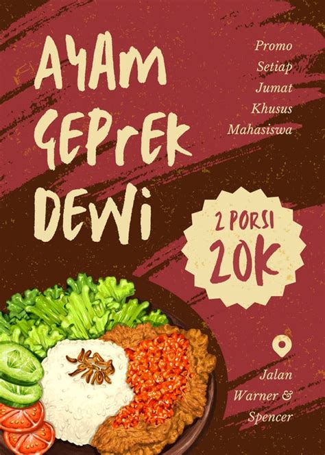 Contoh poster makanan yang mudah digambar.  Poster Ide Contoh Berikut beb...