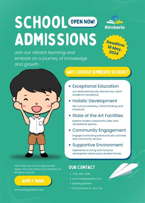 Contoh poster promosi sekolah.  Choose from 3,830+ eye-catching templat...