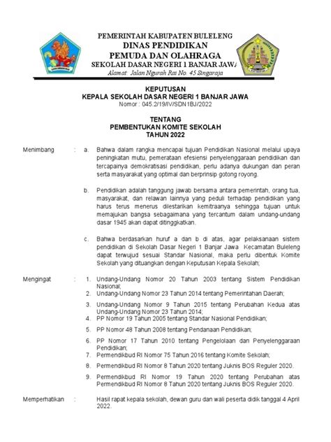 Contoh sk komite sekolah tk. Nama akun hoki higgs domino.