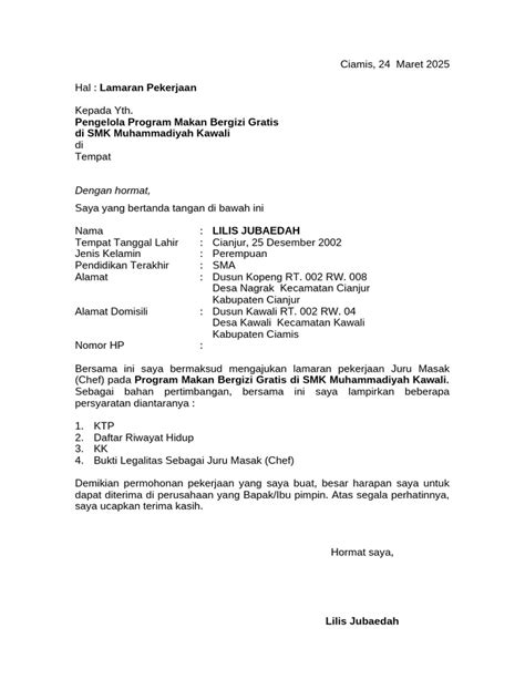 Contoh surat lamaran kerja mbg. .  <a href=http://orientations.asaphomehealth.com/mfabv/lon...