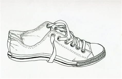 Contour Drawing Of Shoe