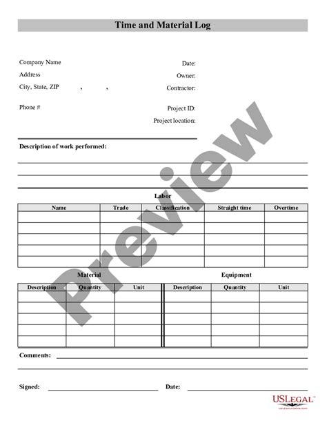 Contract For Time And Materials US Legal Forms