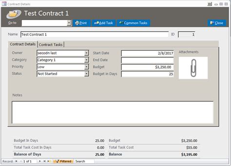 Contract Tracking Database Template Contract Software