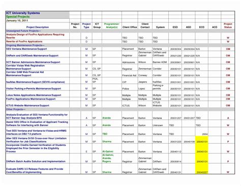 Contract Tracking Spreadsheet Template