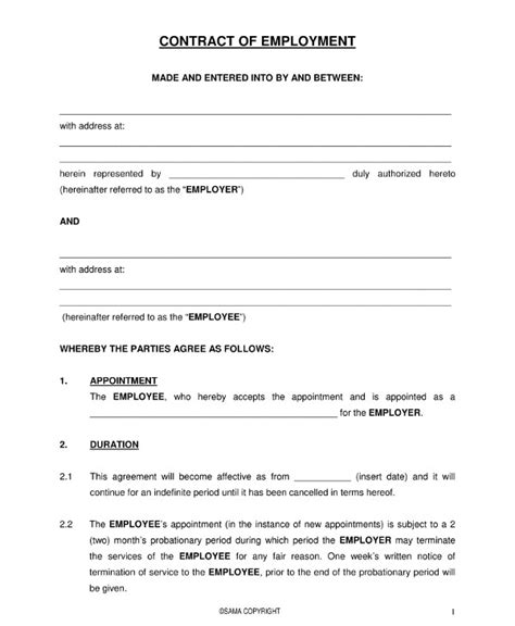 Contract Worker Contract Template