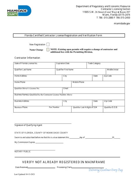 Contractor Licensing - Miami-Dade County Forms and …