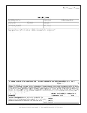 Contractor Proposal Template Form Fill Out and Sign Printable PDF Template signNow