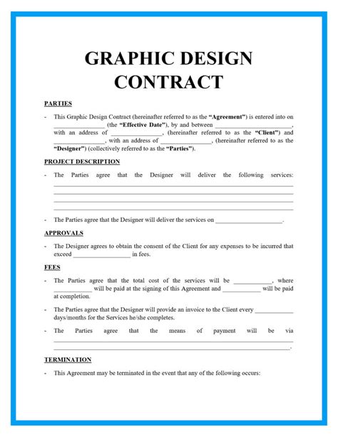 Contracts, Terms and Conditions and Graphic Design Business Forms