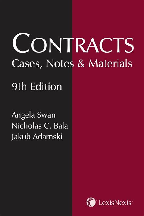Abstract. Contract Law: Text, Cases, and Materials provides a complete guide to the subject of contract law. The book comprises a balance of 60 per cent text to 40 per cent cases and materials. Its clear explanations and analyses of the law provide support to students, while the extracts from cases and materials promote the development of ... 