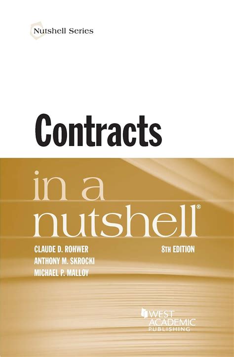 Full Download Contracts In A Nutshell Nutshells By Claude D Rohwer