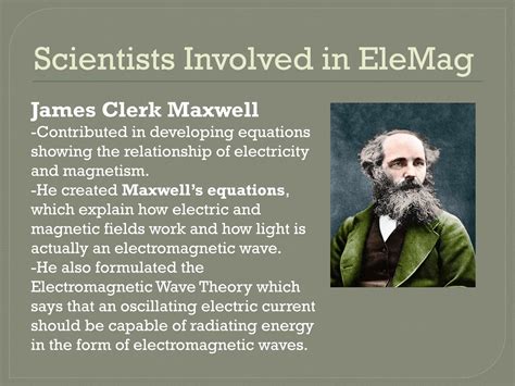 Contributed in developing equations that showed the relationship of electricity and magnetism