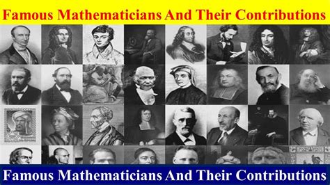 Contributed of different mathematician biography