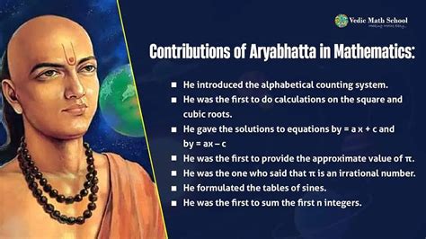 Contribution of aryabhatta in mathematics