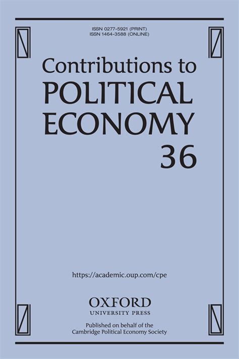 Contributions to Political Economy Oxford Academic