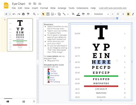 Control Alt Achieve Eye Chart Templates and Activities with Google Tools