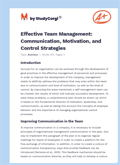 Control and Communication