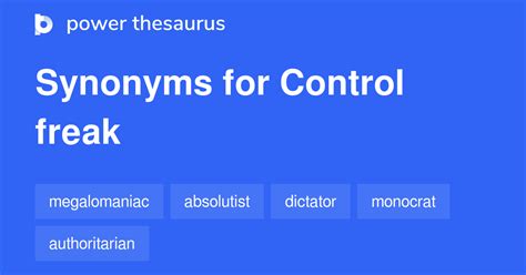 Control freak antonym.  These are words and phrases related to control freak.  Anot...