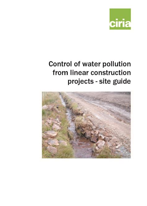 Control of water pollution from linear construction projects site guide. - O k orenstein koppel rh 4 hydraulikraupenbagger lader betreiber wartungshandbuch 1.