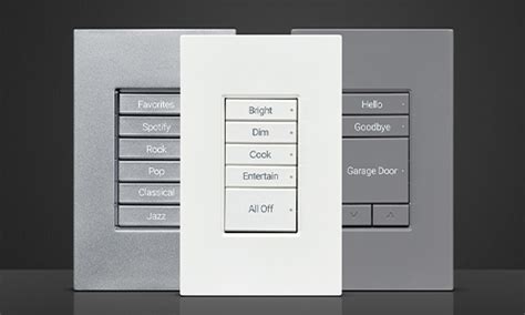 Control4 wired keypad.  Elegant backlit engraving simplifies the smart home, while pre...