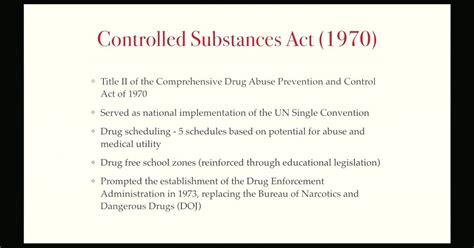 Controlled Substances Act of 1970: Definition & History