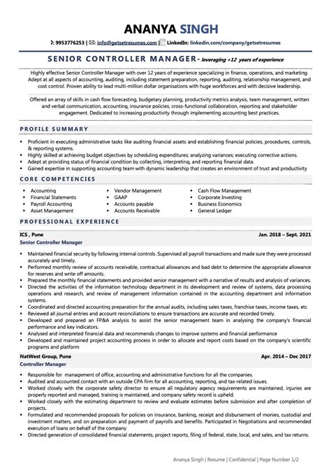 Controller Resume Examples And Templates In 2024 - Zippia