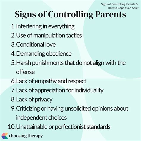 Controlling parents. Controlling parents try to make and mold their children into what they think they should be, violating their boundaries or meeting their needs. This style of child … 