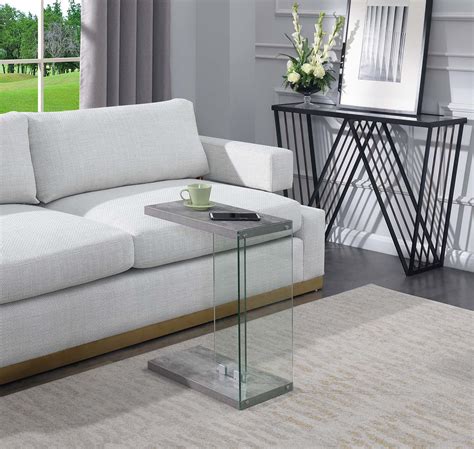 Convenience Concepts SoHo Coffee Table, Faux Birch / Glass