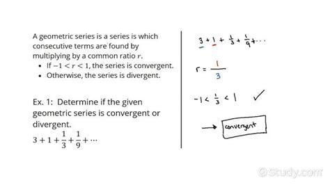 Convergent or divergent geometric series worksheet.  Strategy for Testin...