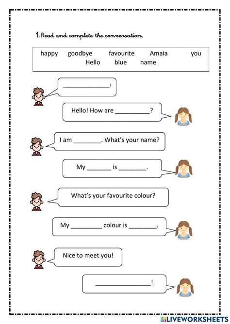 Conversation Worksheets