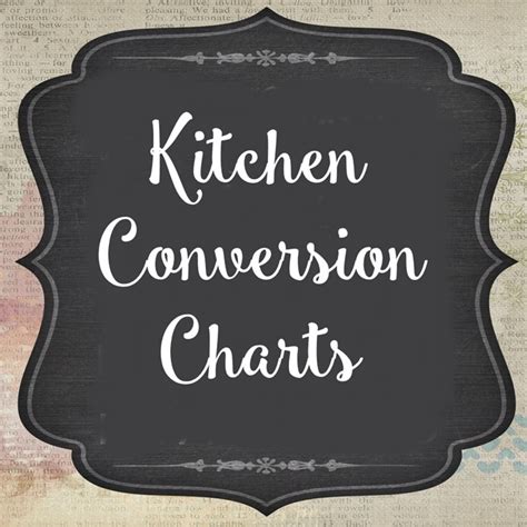Conversion Charts to Help in the Kitchen Sudden Lunch!