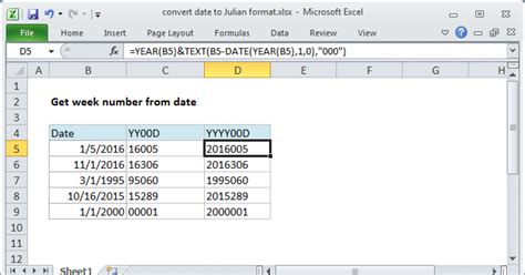 Convert 7Digit Julian Date To Calendar Date Excel