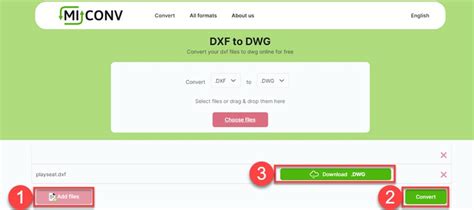 Convert DWG to DXF online - MiConv