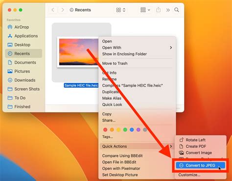 Convert HEIC to JPG on Mac