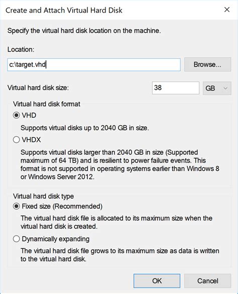 Convert HyperV generation 2 vhdx disk to generation 1 vhd disk