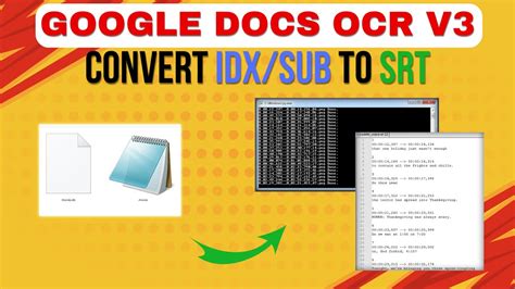 Convert IDX to SRT