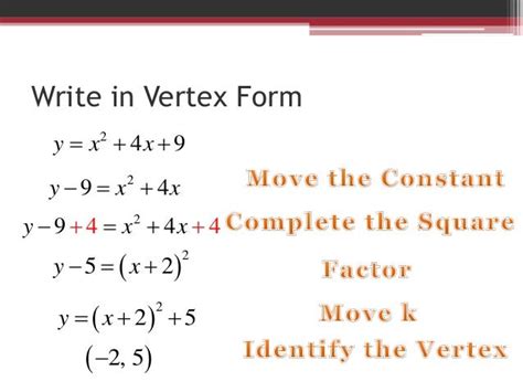 Convert Quadratic Equation To Vertex Form Tessshebaylo