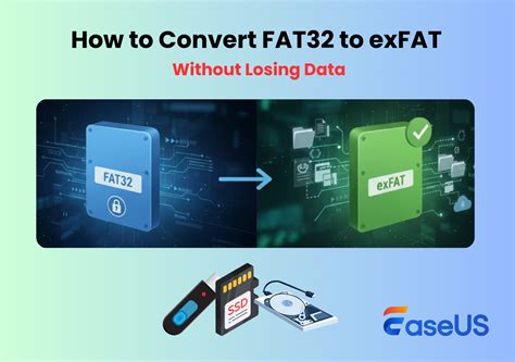 Convert apfs to exfat without losing data.  To convert FAT32 to ExFAT without losing d...