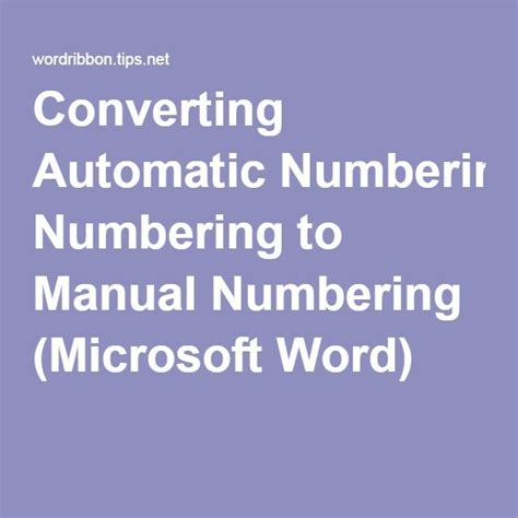 Convert automatic numbering to manual numbering. - Business law alternate 12th edition study guide.