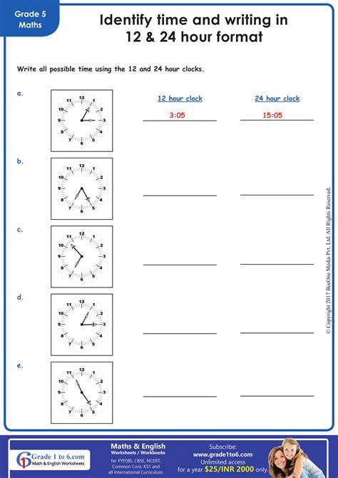 Convert between 12 hour 24 hour clock Worksheets Worksheets Library