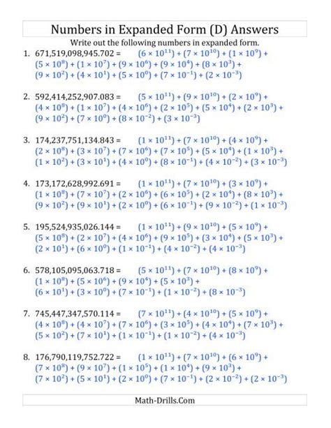 Convert from Expanded to Standard Form (12 digits before decimal; 3