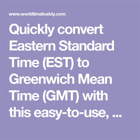 Eastern Standard Time (EST) is UTC-5, and Greenwich Mean Time (GMT) is UTC+0, which means that the difference in time between EST and GMT is 5 hours. More specifically, EST is 5 hours behind of GMT, and GMT is 5 hours ahead EST. When it is 11am EST, then GMT is 5 hours later. Therefore, to convert 11am EST to GMT, we add …. 