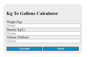 Convert kg to gallons using density. 85 kg/liter (7.  E6B, NavLog Calculator, ...
