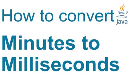 Convert minutes to milliseconds java.  To convert minutes to milliseconds in Java/Android, y...