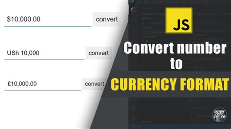 Convert numbers into a currency format using JavaScript YouTube