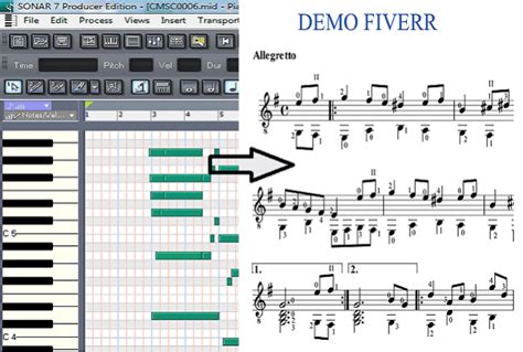 Convert sheet music into midi file by Mrfoton
