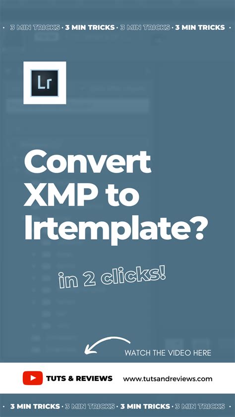 Convert xmp to lrtemplate.  In the event, you do want to use .  But I ...