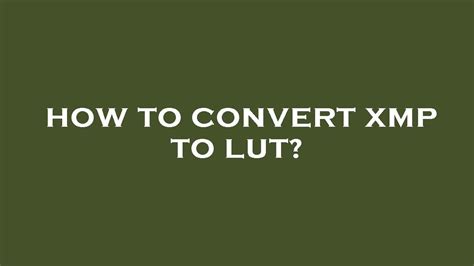 Convert xmp to lut.  So the alternative for batch processing is to just run it through...