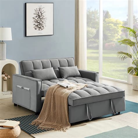 Convertible Sofa Bed Sleeper Chair Loveseats Sofa Bed with Pull …