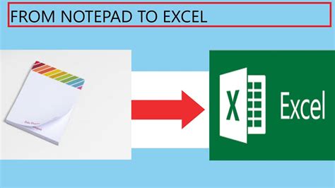 Converting Notepad to Excel YouTube