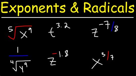 Converting from Radical to Exponential Form YouTube